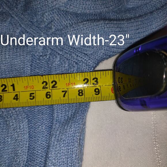 Coofandy Cable Knit Turtleneck Sweater Mens XXXL Periwinkle Blue Pullover Soft - Picture 14 of 16